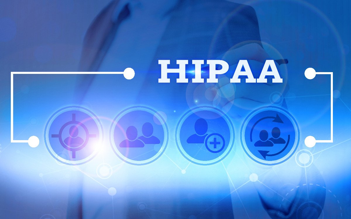 An image showing the phrase HIPAA to show compliance.