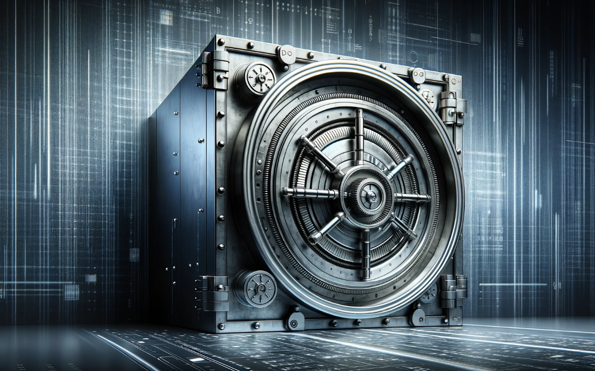A digital bank vault that represents immutable backups.
